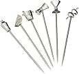 Prodyne MP-9 Stainless Steel and Pewter Martini Picks, Set of 6