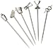 Prodyne MP-9 Stainless Steel and Pewter Martini Picks, Set of 6