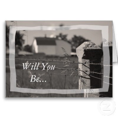 Country Wedding Will You Be My Bridesmaid Card