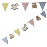 Ginger Ray Rocking Horse & Teddy Paper Bunting Party Banner, 3.5 M, Mixed