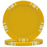 Poker 100 5 Spot Blank Poker Chips - Yellow