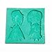 Frozen Sparkle Anna and Elsa Silicone Fondant Mold Chocolate Mold Candy Mold Cake Decorating Mold