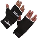 Elasticated Foam Inner Gloves Kick Boxing Bag Mitt Protective Gear Martial Arts Black Medium