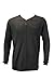 V-Neck Henley Thermal Black. Size: MD