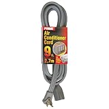 Prime EC680609L 9-Feet Air Conditioner and Major Appliance Extension Cord, Gray