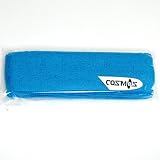 COSMOS Light Blue cotton sports basketball headband / sweatband head sweat band/brace