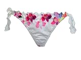 Becca American Fit White Floral Bikini Bottom Large