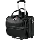 Wenger Exec Lthr Deluxe Rolling Compu-CaseBlack 9350-17BK