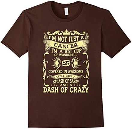 Men's Cancer Zodiac T Shirt 3XL Brown