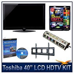 Toshiba 40UX600U 1080p HD LED TV, ClearFrame 120Hz w/ 5:5 Pull-Down Option, Net TV, Wi-Fi Capable, HDTV High-performance Hook-Up & Maintenance Kit, AV Home Theater Power Protection, & ISF HDTV Calibration DVD, & Universal Flat Mount Toshiba 40UX600U 1080p HD LED TV, ClearFrame 120Hz w/ 5:5 Pull-Down Option, Net TV, Wi-Fi Capable, HDTV High-performance Hook-Up & Maintenance Kit, AV Home Theater Power Protection, & ISF HDTV Calibration DVD, & Universal Flat Mount