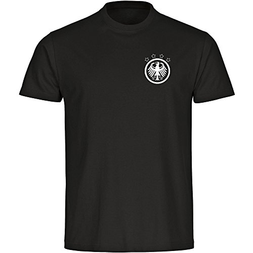 T-Shirt Deutschland Retro EM 2016 Frankreich Kinder schwarz Gr. 128 – 176 France Germany Deutschland, Größe:128