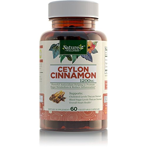 Organic Ceylon Cinnamon Capsules by Nature’s Wellness, 60 Capsules