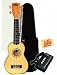 Kala KA-FMS Flamed Spalted Maple Soprano Ukulele Bundle with Hard Case, Tuner, and Polishing Cloth