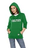 Boston Celtics Women's Laser Cut 3/4 Sleeve Pullover Hoodie - by Alyssa Milano