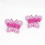 Lot de 2 pinces Papillon Rose