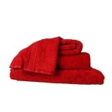 Red Combed Cotton ''Imperial'' Bath towel 500gsm