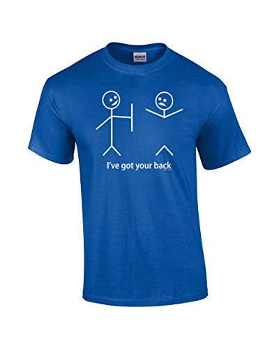 Funny T-Shirt Stick Figures I Got Your Back-royal-medium