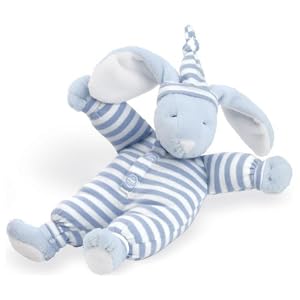 North American Bear Sleepyhead Bunny Collection Blue Rattle 8"