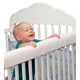 Hygienic Crib Rail Protector/Teething Guard by Toddler Shield - White