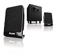 Philips Lautsprecher 2.1 inklusive Holz-Subwoofer schwarz