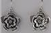 Silver Petals with Sparkly Gem Cut Centers Earrings