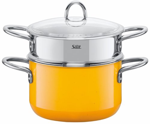 Silit 720173312 Crazy Yellow Dämpfer mit Deckel 