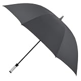 Manual Golf Umbrella with ID Handle - Black