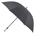Manual Golf Umbrella with ID Handle- Black