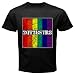 Black T-Shirt of 2QT2BSTR8 Gay Pride Flag