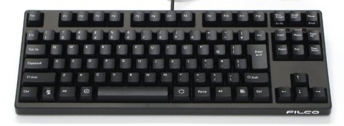 【Amazonの商品情報へ】FILCO Majestouchテンキーレス メカニカルキーボードUSB&PS2両対応 日本語91キー・かな印字なし Nキーロールオーバー 独CherryMX黒軸スイッチ ブラック FKBN91ML/NB