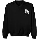 NCAA Long Beach State 49ers Black Logo Applique Microfiber Windshirt (XXXX-Large)