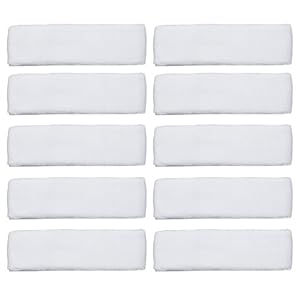 COSMOS ® 10 PCS White cotton sports basketball headband / sweatband head sweat band/brace