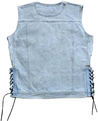 Blue Denim Motorcycle Vest-X-LARGE VEST