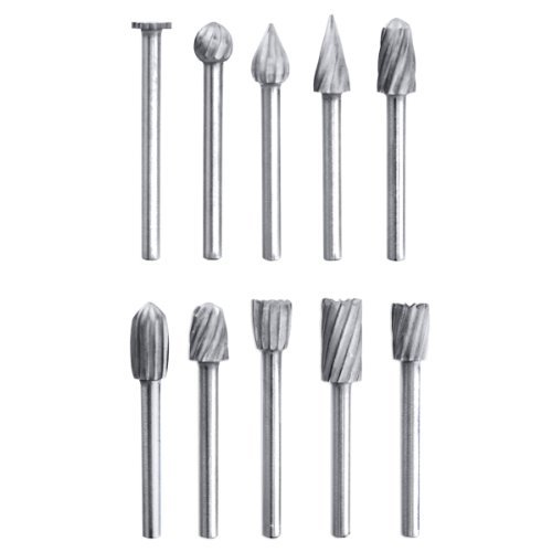 10pc HSS Rotary File Burrs - 1/8