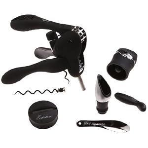 Metrokane Rabbit 6-Piece Wine-Tool Kit, Black by