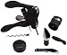 Metrokane Rabbit 6-Piece Wine-Tool Kit, Black