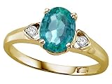 1.31 cts Genuine Emerald and Diamond Ring - 14kt White or Yellow Gold