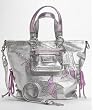 Coach 16050 Poppy Star Leather Spotlight Silver