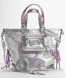 Coach 16050 Poppy Star Leather Spotlight Silver