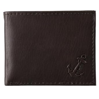 Nautica Mens Anchor Embossed Bi-Fold Genuine Leather Passcase Wallet Nautica Mens Anchor Embossed Bi-Fold Genuine Leather Passcase Wallet