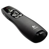 Logitech Products - Logitech - Wireless Presenter w/Laser Pointer, 50ft Projection, Matte Black - Sold As 1 Each - Slide show controls. - Plug-and-play capabilities. - Storable receiver. - Carrying case. -