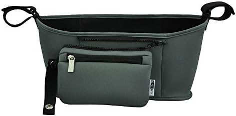 Top Universal Stroller Organizer by SNHNY; The Best Stroller Accessories; Universal Baby Diaper Stroller Bag with Secure Accessary Bag.(Grey)