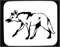 Decorated Mouse Pad with coyote, wolf