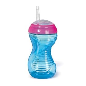 Munchkin 10 Oz Mighty Grip Straw Cup - 2 Pack,Colors May Vary