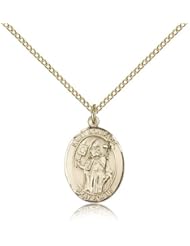 Free Engraving Included Medal-Gold Filled St. Saint Boniface Pendant 3/4" 8009GF--w/18" Chain w/Box Tailors/Brewers