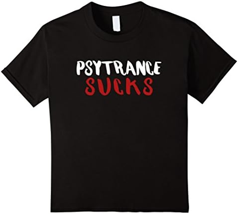 Kids Psytrance Suck raver shirt 8 Black