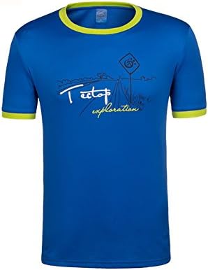 TECTOP Men's Cartoon Print Summer Travel Athletic T Shirt Royal Blue 2XL