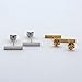 14k Yellow Gold Thick Bar Stud Earrings