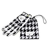 Black and White Hounds Tooth Glove