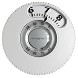 Honeywell Round T87N1026 Easy-To-See Mercury Free 1 Heat/1 Cool
